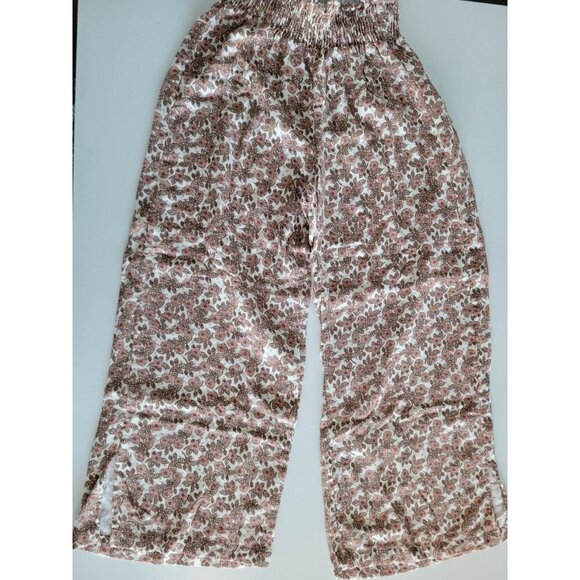 Joie Womens Cotton Smocked Waist Wide Leg All-Over Print Floral Pants NWOT L - Picture 1 of 6